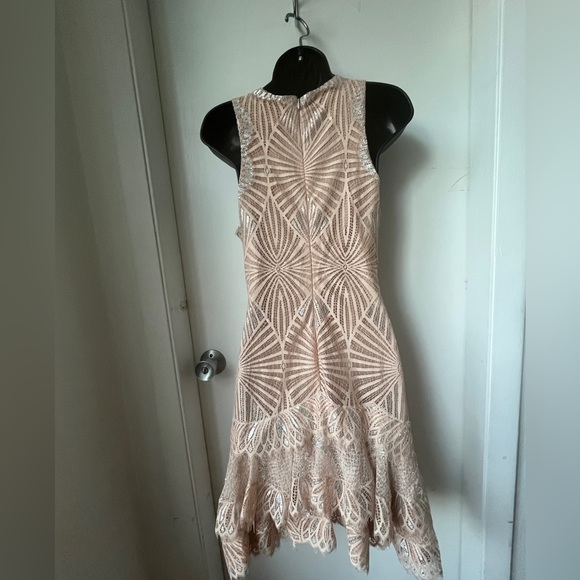 Jonathan Simkhai Metallic Mini Dress Nude size XS - Picture 7 of 16